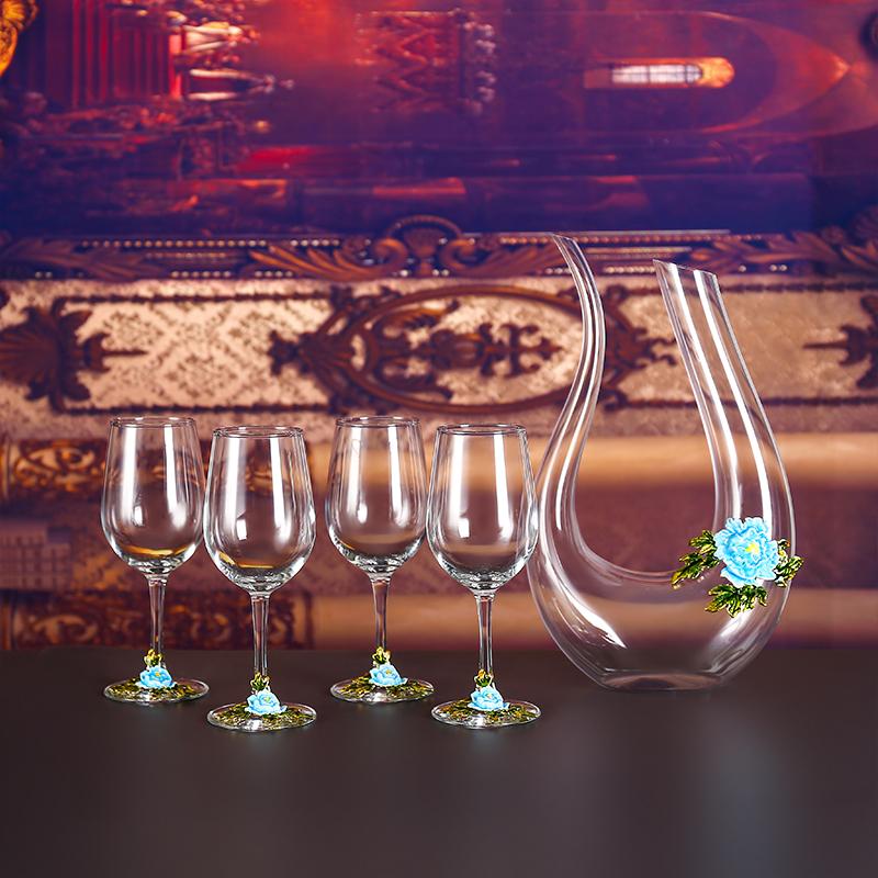 Goblet Red Wine Glass Set Crystal Glass Goblet Wine Decanter Flagon Wine Dispenser Barware Bar Sets Wine Set Exquisite Gifts