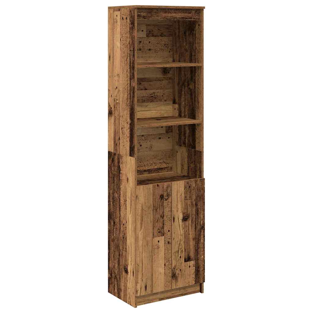 Highboard In Rustic Wood Look 50 X 35 X 180 Cm Engineered Wood