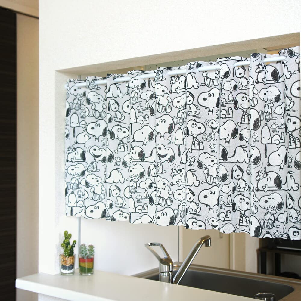 

Noren Kobo Кафе Полный 120 см Широкий x 45 см для Маленькой Приватности 95208 Занавеска, Снупи, Снупи, Длинный, Окна, Ширма,