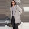 ELLE Solid Color Loose Long Basic Down Jacket Women outerwear EY52872