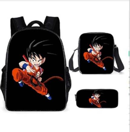 Primary And Secondary School Students Dragonball Schoolbag Three-Piece Cartoon Animation Backpack