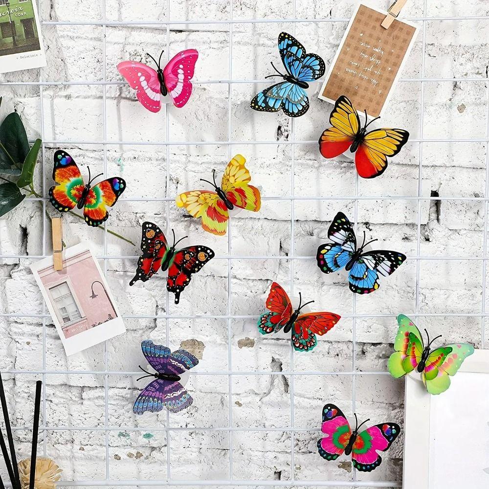 Paste Style Little Night Light Random Color LED Butterfly Lamp  Home Decoration