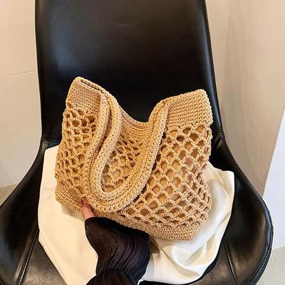 Dovolená Plážové kabelky Dutá tkaná taška Léto Nová Móda pro volný čas Cestování Taška přes rameno Velkokapacitní Nákupní tašky