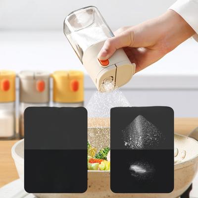 Ration Salt Jar Glass Seasoning Box Kitchen New Moisture-proof Sealed Seasoning Jar Controlled Salt Dispenser Bottle Salt Shaker