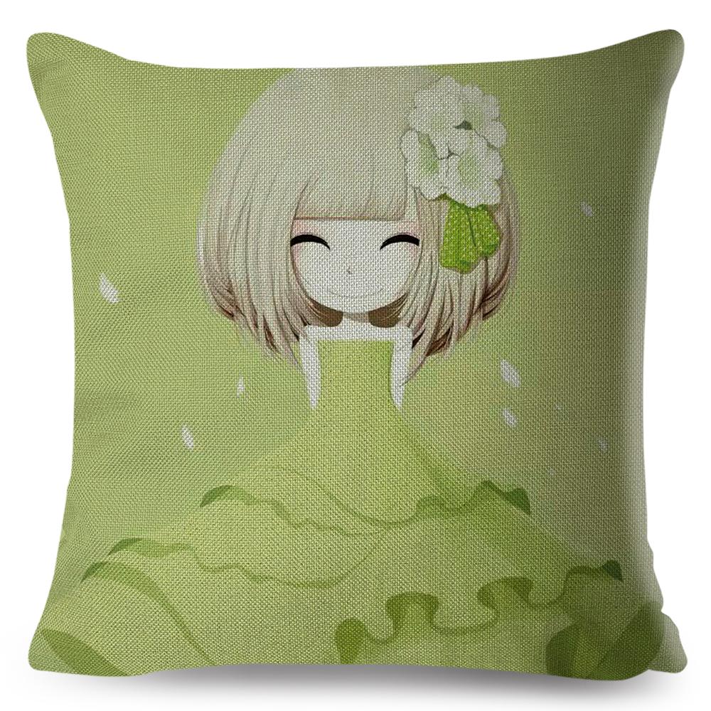 Dreamy Scene Illustrated Cushion Cover Umbrella Flower Soft Background Art Print Soft Square Pillow Modern Home Decor xcm