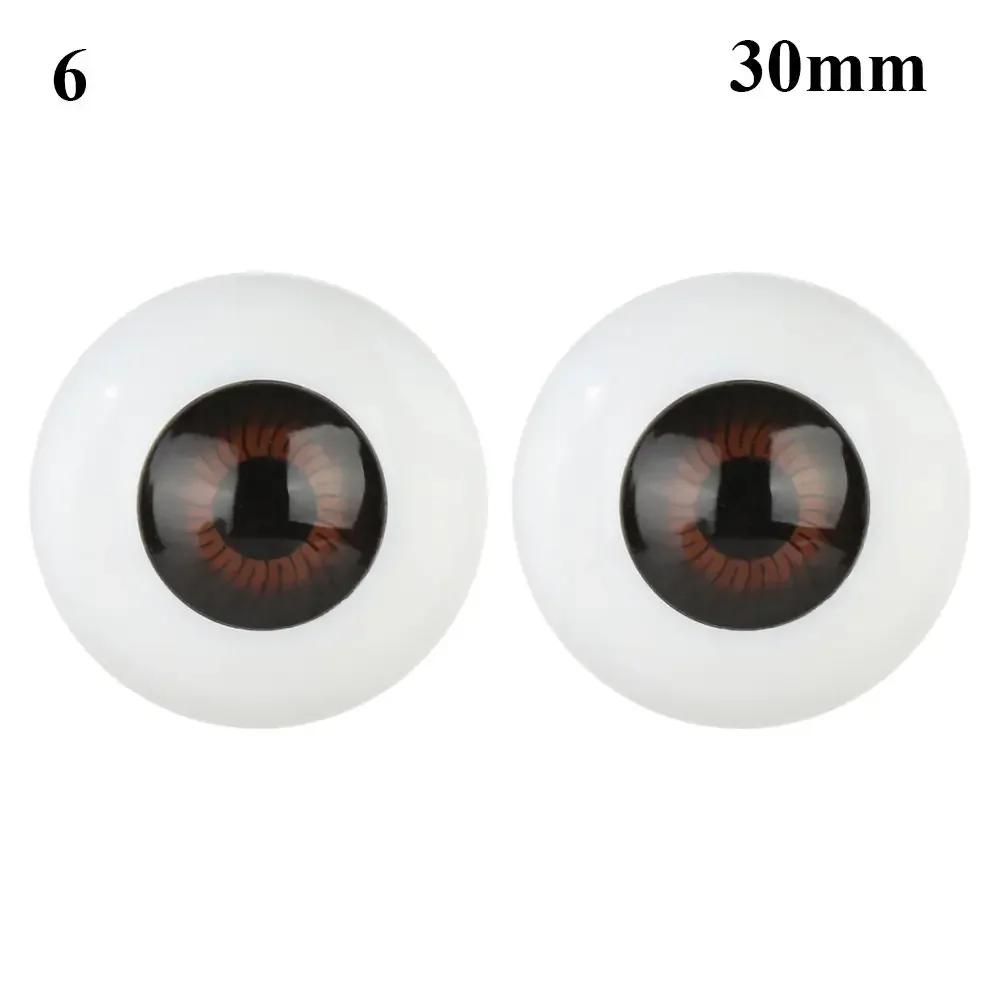 1Pair 22mm 30mm Realistic Half Round Craft Accessories Acrylic DIY Eyeballs Reborn Doll Eyes BJD Mini Easy Use Simulation