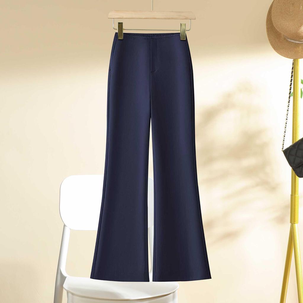 Women's High-Waist Slimming Orange Flared Pants - Spring 2025 Collection