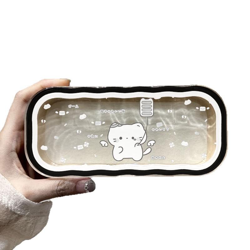 Minimalist Floral Bow Wavy Eyeglass Case,Creative Personalized Glasses Storage Box, Butterfly Kitty Eyewear Holder For Students