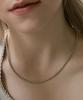 Dmoment Liora Ball Chain Necklace (Rhodium Plated)