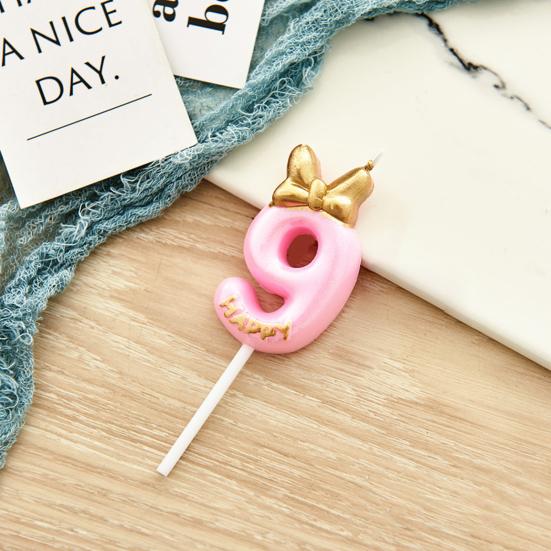Birthday Candle Durable 10 Digits Optional Lovely Exquisite Romantic Decorative Eco-Friendly 0-9 Number Digital Candles for Birthday