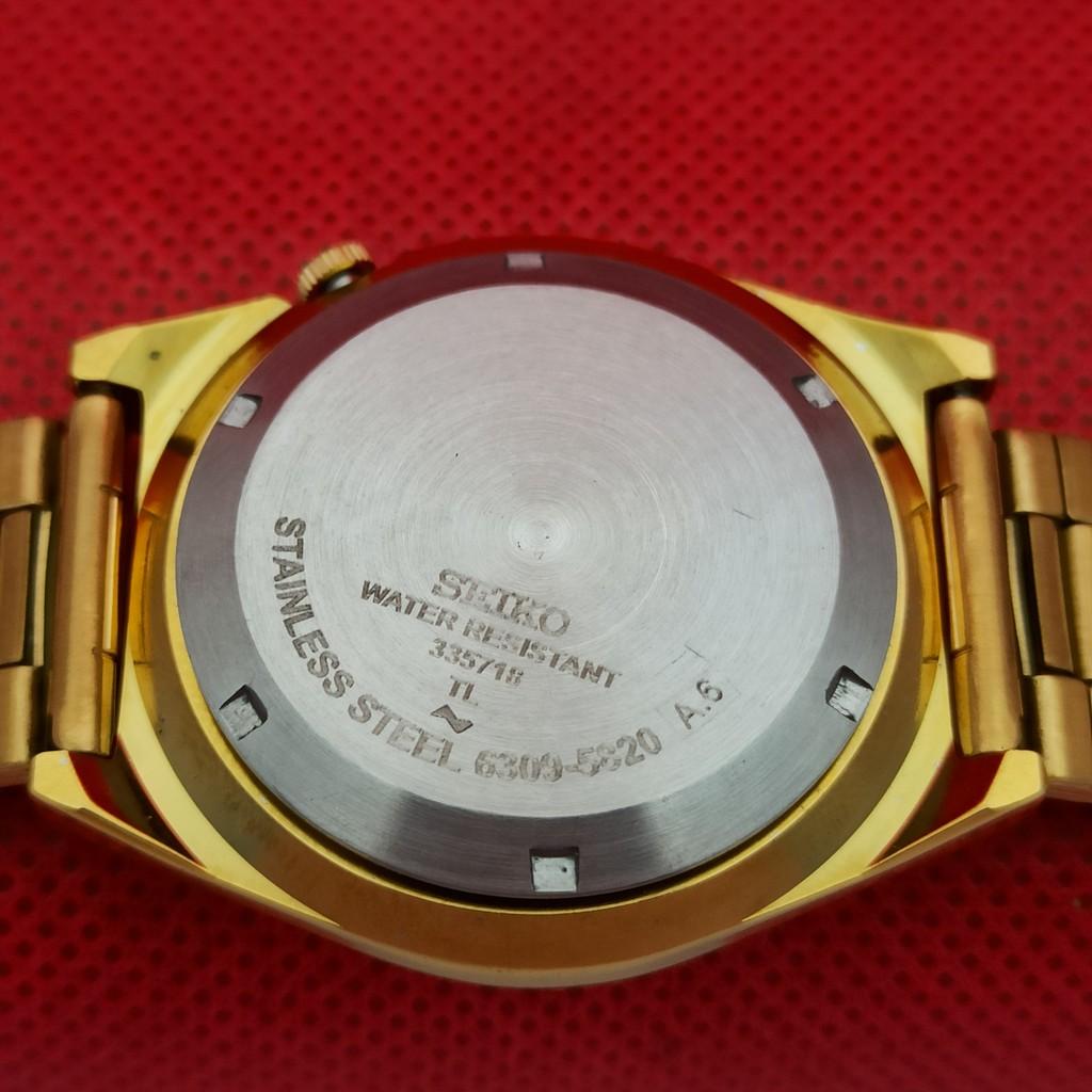 ODNOWIONY VINTAGE SEIKO 5 AUTOMATIC 6309A JAPONIA MĘSKI ZŁOTY ZEGarek a298792-2