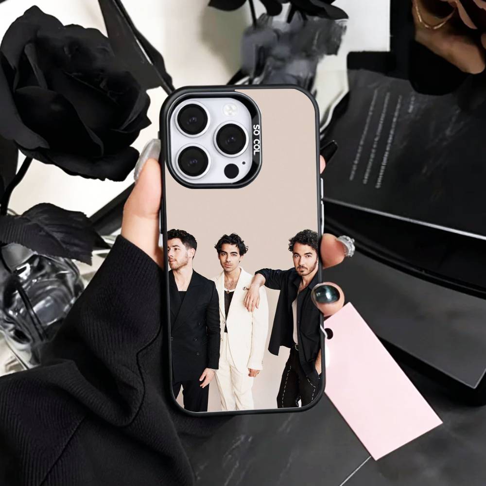 COOL Band J-Jonas B-Brothers-S Phone Case For iPhone17,16,15,14,13,12,11 Plus,Pro Max Colored Silver Plated Inside Cover