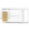 Shengwei Cat6 Gigabit RJ45 Connectors, 50U Gold-Plated, 100-Pack