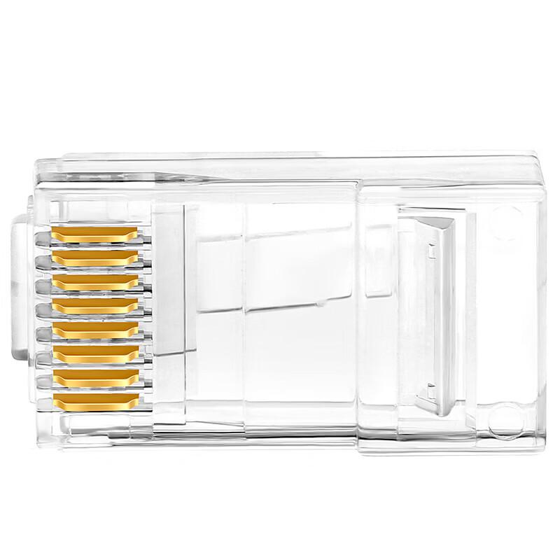 Shengwei Cat6 Gigabit RJ45 Connectors, 50U Gold-Plated, 100-Pack
