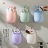 1PCS Cartoon Rabbit Storage Rack Dormitory Bathroom Makeup Tool Organizer Toothbrush Bedside Wall Mounted Storage Box