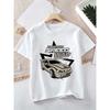 European sizes Boys' Racing Car T-Shirt with Speed Print - Soft Skin-Friendly Short Sleeve Crew Neck Tee Suitable for Everyday Outdoor Wear