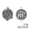 Tag Charm Pendant Chinese Wishing Words Good Fortune For DIY Bracelet Necklace Oriental Lucky Jewelry Making Supplies
