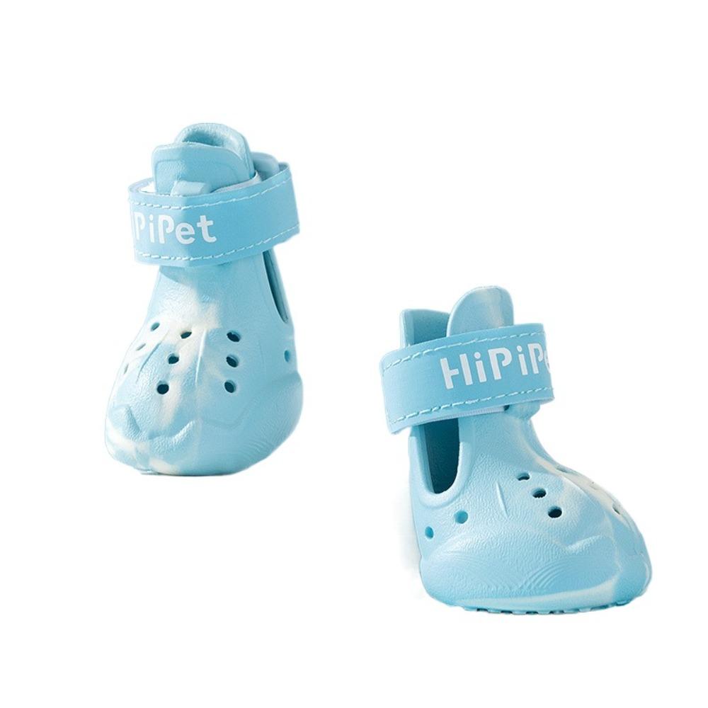 

4 шт./компл. Водонепроницаемая обувь для собак из ЭВА, дышащие ботинки для питомцев, легкие противоскользящие ботинки для собак, для прогулок 4 Yard-Noctilucent