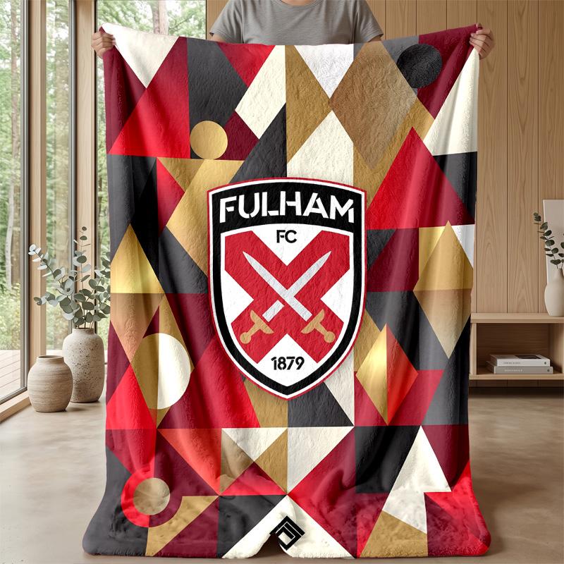 Coperta in Flanella con Stampa Calcio Fulham, Coperta Morbida Calda Leggera per Divano Letto Campeggio