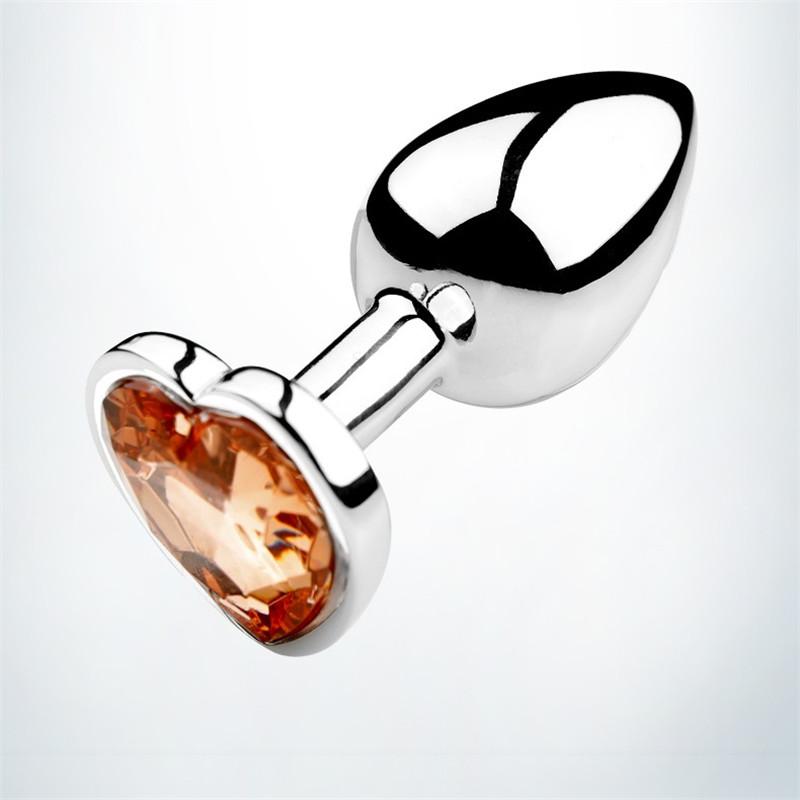 Sex Anal Plug Heart Stainless Steel Crystal Anal Plug Removable Butt Plug Stimulator Anal Sex Toys Prostate Massager Dildo