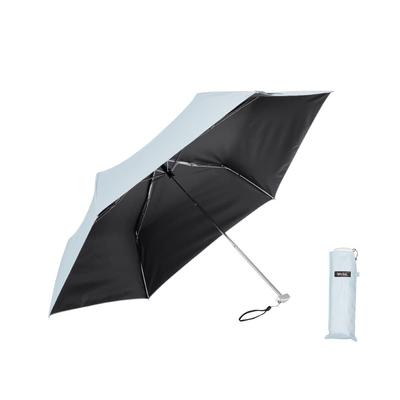 Waterfront Folding Sun Umbrella and Rain Pocket Flat Light Lightweight and UV Umbrella, Umbrella, Sunshade, Blue, 50cm, Compact, 99.9% Protection,