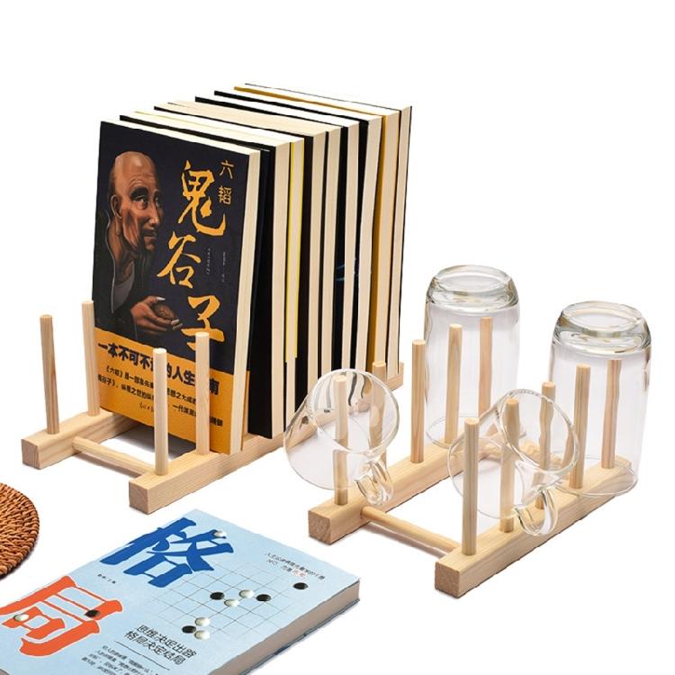 Ventilated Wooden Kitchen Storage System Space Saving Multi Level Dish Organiser Cups Plates Utensils Drying Rack