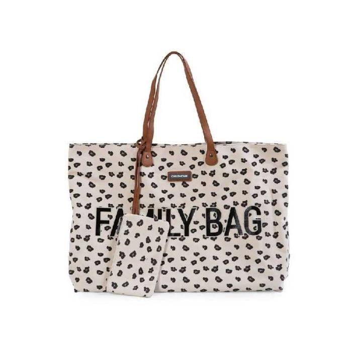 FAMILY BAG SAC A LANGER - Modèle:ecru 36 Mois LEOPARD