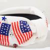 Europäischer und Amerikanischer Neuer Beliebter Kreativer Luxus Amerikanische Flagge Reisperlen Diamant Stirnband Unabhängigkeitstag Haaraccessoires