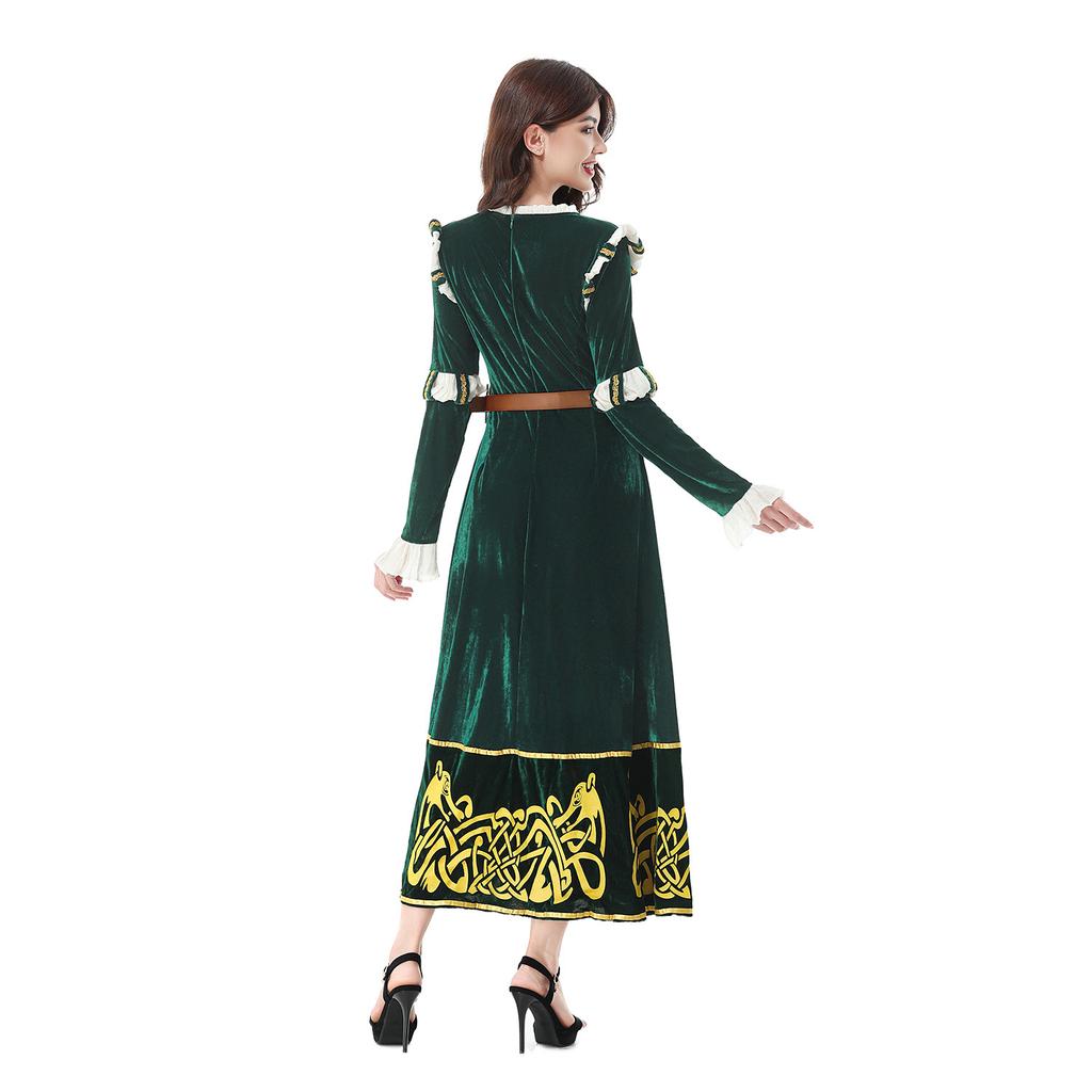Halloween Costume Medieval Renaissance Court Style Legend of Bravery Melinda Princess Dress Performance Costume