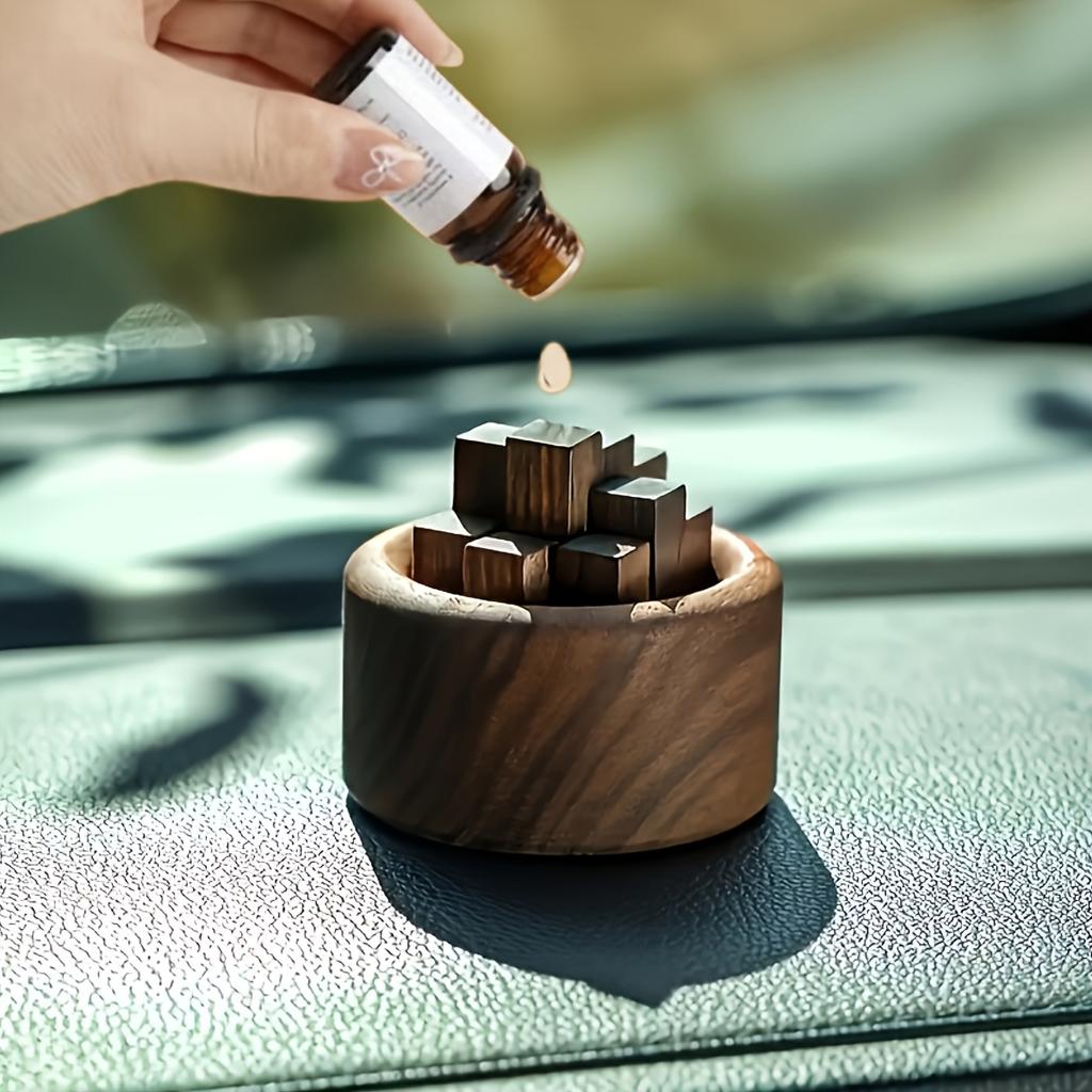 1pc Elegant Small Fireplace Shape Scent Diffuser - Stylish Cylindrical Design, Suitable for Home and Car Decoration, Diffuser