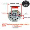 28mm 2.8cm Ultra-Thin Round Iron Shell 0.5W 8 Ohm Speaker with Internal Magnet