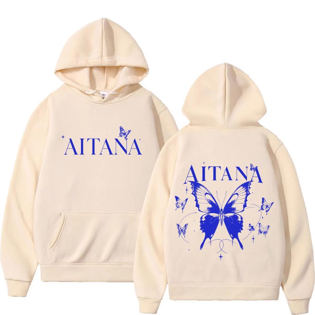 Chanteuse Aitana Cuarto Azul Tournée Mondiale 2026 Sweat à Capuche Merch Hommes Femmes Mode Pull à Manches Longues Coupe Ample Confortable et Polyvalent