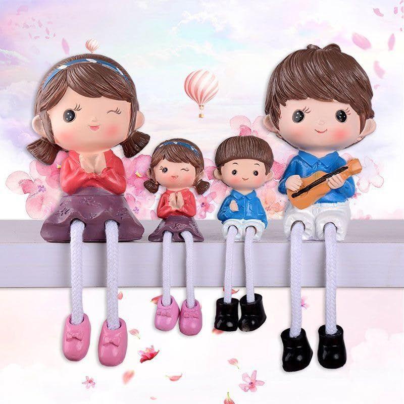 1 Set Hanging Legs Romantic Couple Showpiece | Cute Boy &Girl for Gift for Him/Her, Mother's Day, Home Décor, Living Room