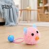 Macaron Color Cat Toy Plush Mouse Ball, Soft Fluffy Ball with Bell, Kitten Teething for Indoor Cats Boredom Relief Interactive Play Scratch-resistant