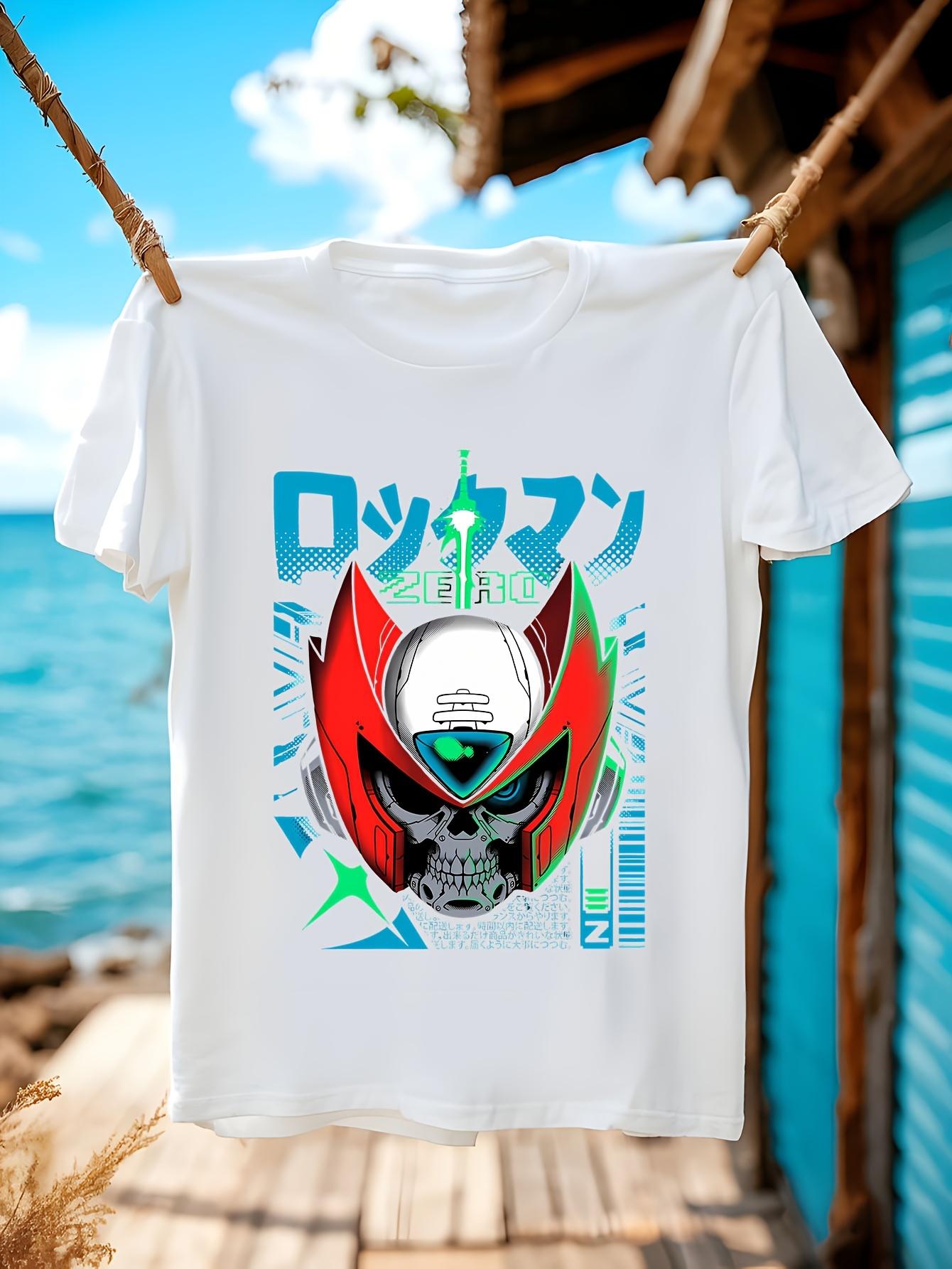 Anime Graphic Tshirt Graphic Tshirt - White Crewneck Tee ... S