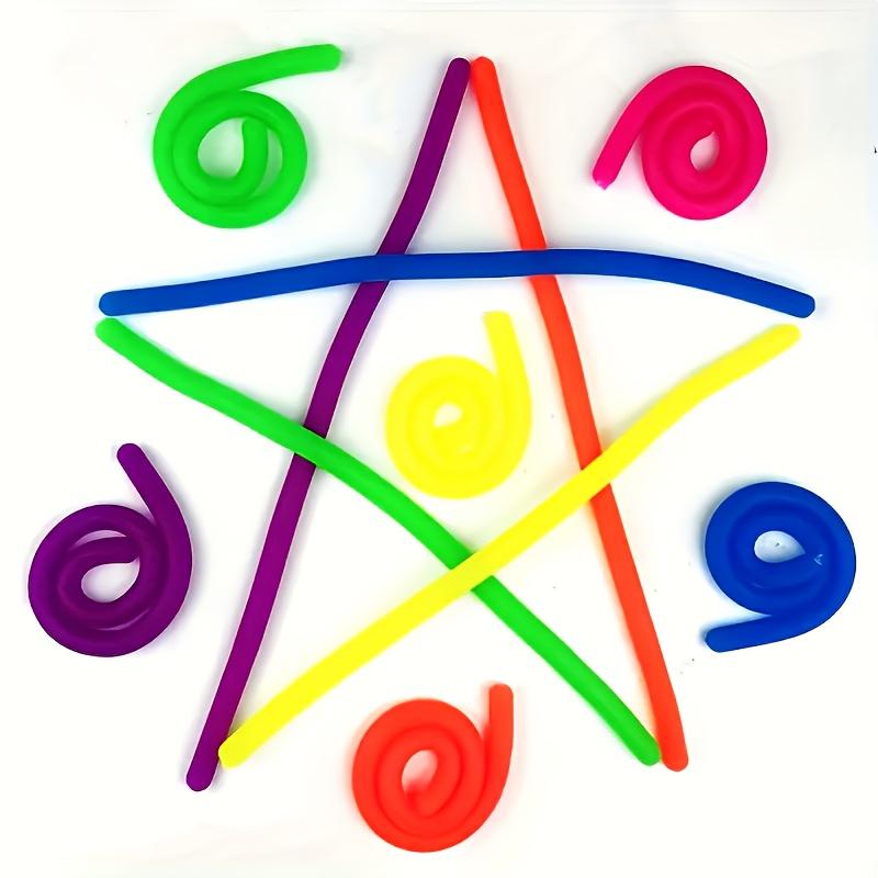 

Macaron Color Stretchy Noodle Stress Toy, DIY Fidget Elastic Ramen, Party Prize Gift Office Desk Decor Random Color светло-серый