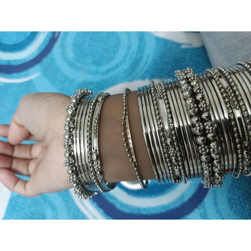 Zestawy biżuterii dla kobiet Posrebrzane afgańskie plemienne naszyjniki Zestaw biżuterii z kolczykami i bransoletkami Combo dla dziewcząt/kobiet