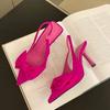 Women Shoes 2026 Summer New Butterfly Knot Women Slingbacks Heels Shoes Sexy Dress Thin Heel Pointed Toe Ladies High Heels