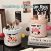 Durable 3 Grid Desktop Storage Box Large Capacity Open Top Cosmetic Organizer Multifunctional Pen Holder School Stationery