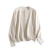 Women's Solid Color Liquid Cotton Loose And Versatile Single Breasted Casual Pocket Hoodie Jacket