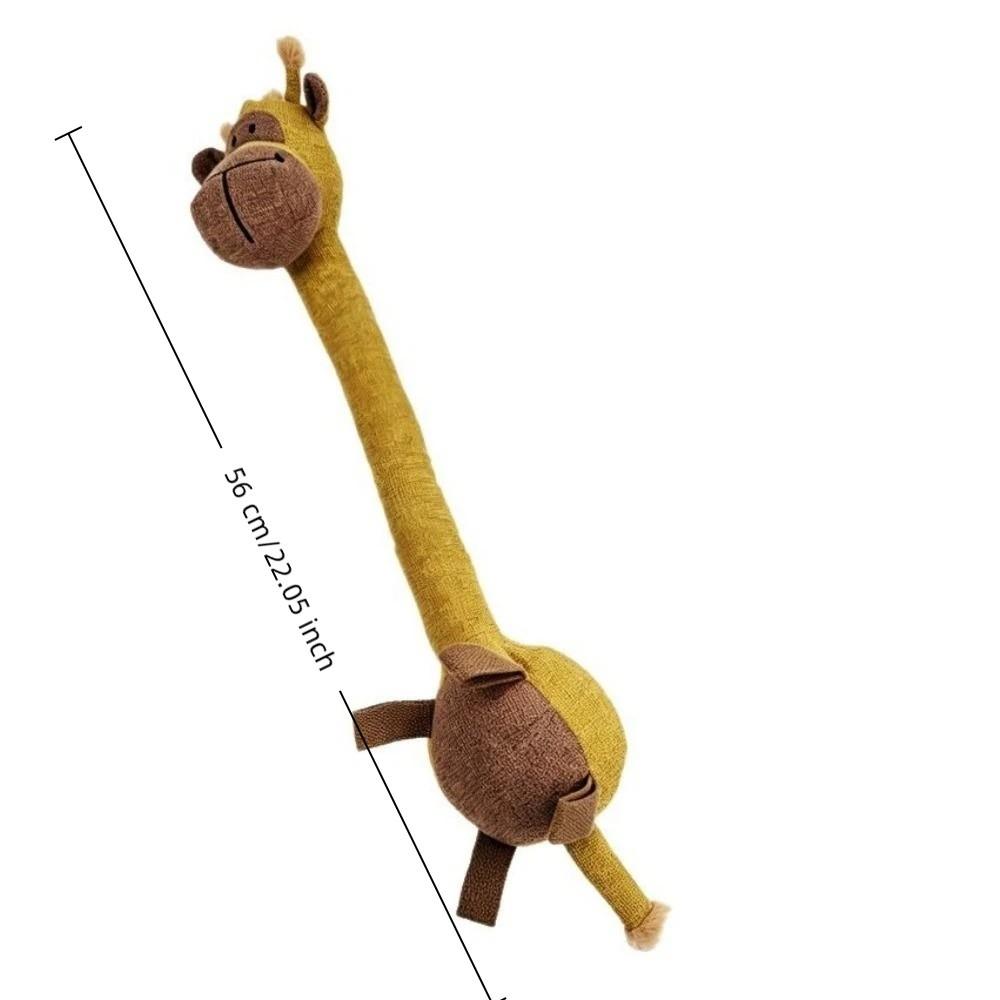 Non-Toxic Long Strip Dog Chew Interactive Bite-Resistant Squeaky Dog Animal Shaped Long Neck Pet Molar Pets Entertainment