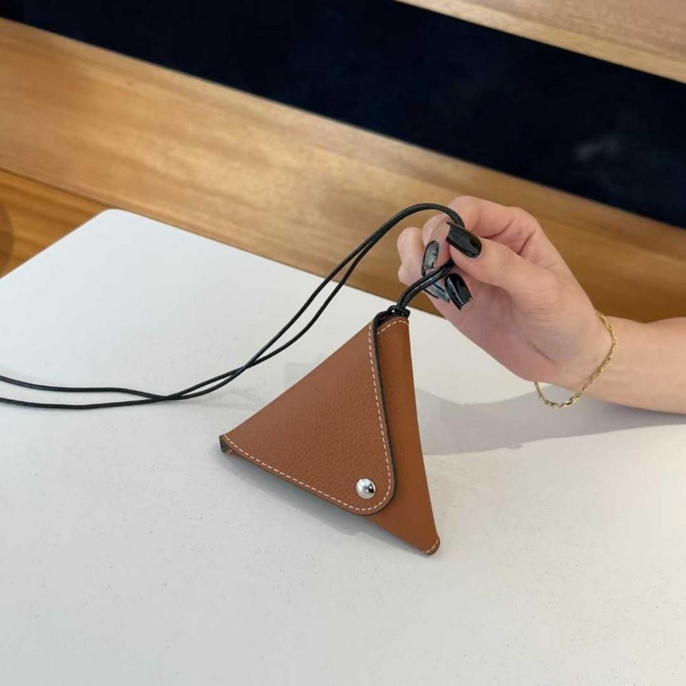 Mini Hanging Neck Coin Purse Anti-splash Water Detachable Earphone Bag Outdoor коричневый