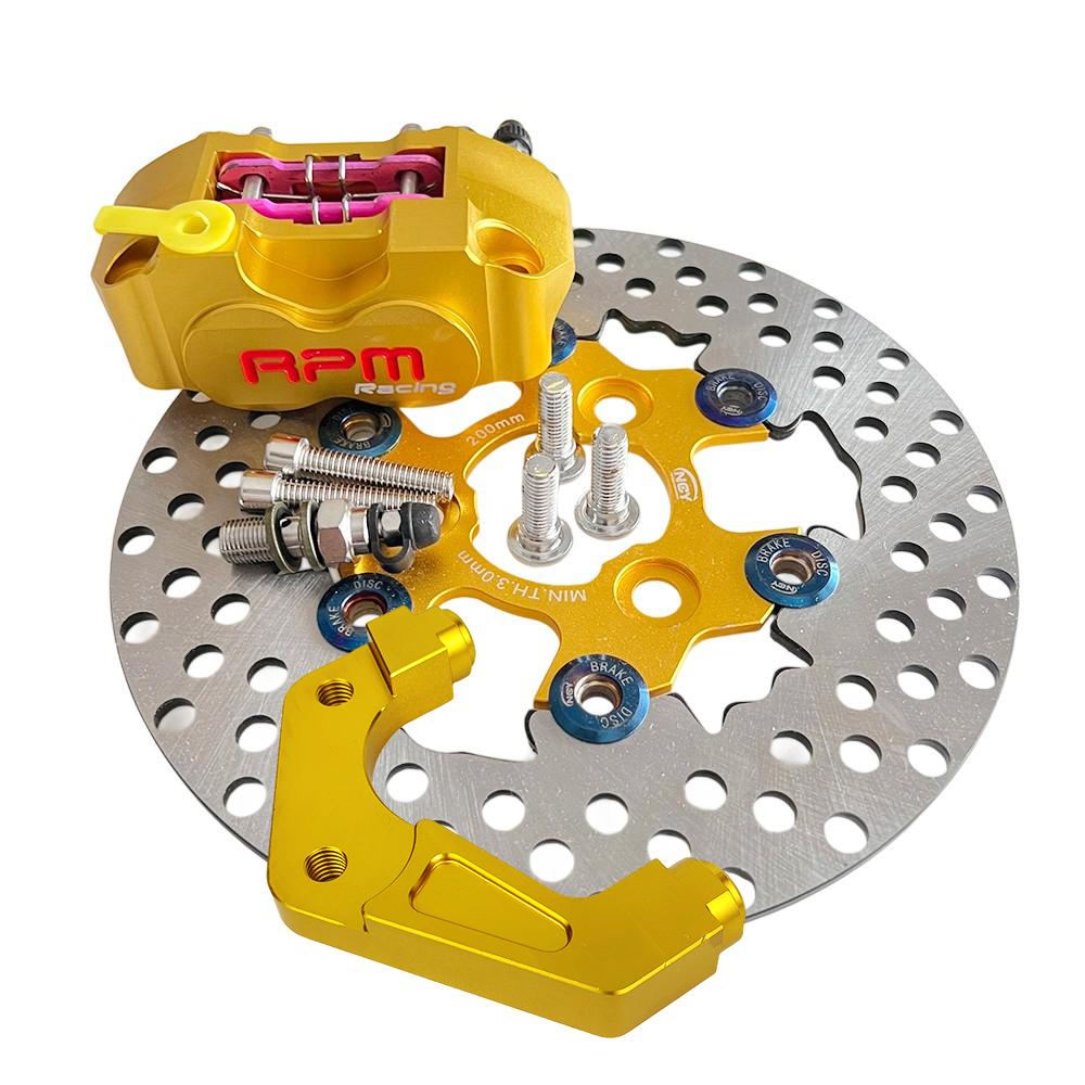 RPM 57mm Hole Pitching Brake Disc Universal 200mm Floating Rotor Front CNC Brake Caliper for Yamaha RSZ JOG BWS Zuma Aerox Honda