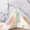 100pcs Plastic Disposable Sandwich Packaging Bag Transparent Triangle Bread Bags Thicken Printed Sandwich Wrappers Wedding