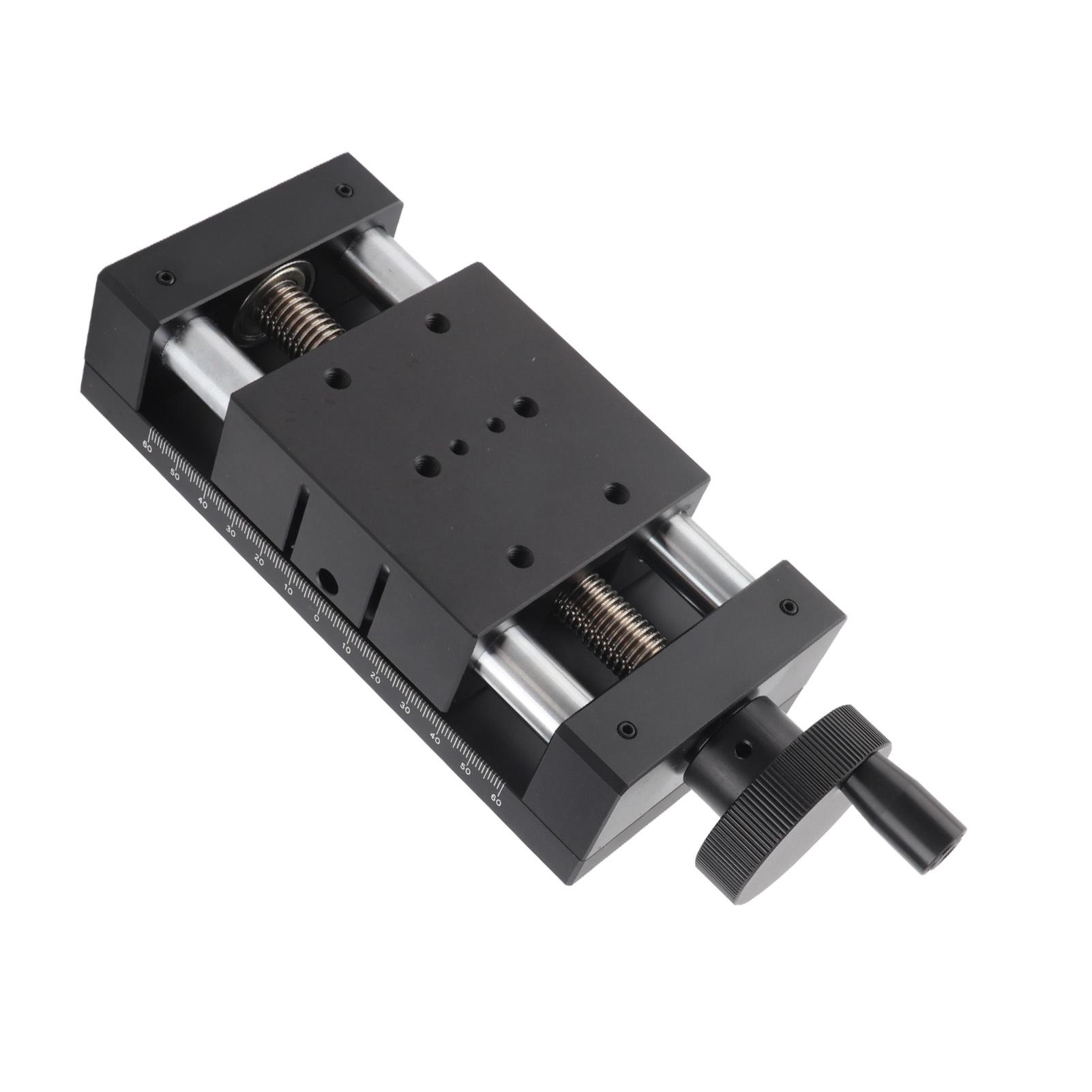 

Linear Sliding Table Hand Crank Knob Type Rail Stage with Scale 50mm Stroke SPXKST8050