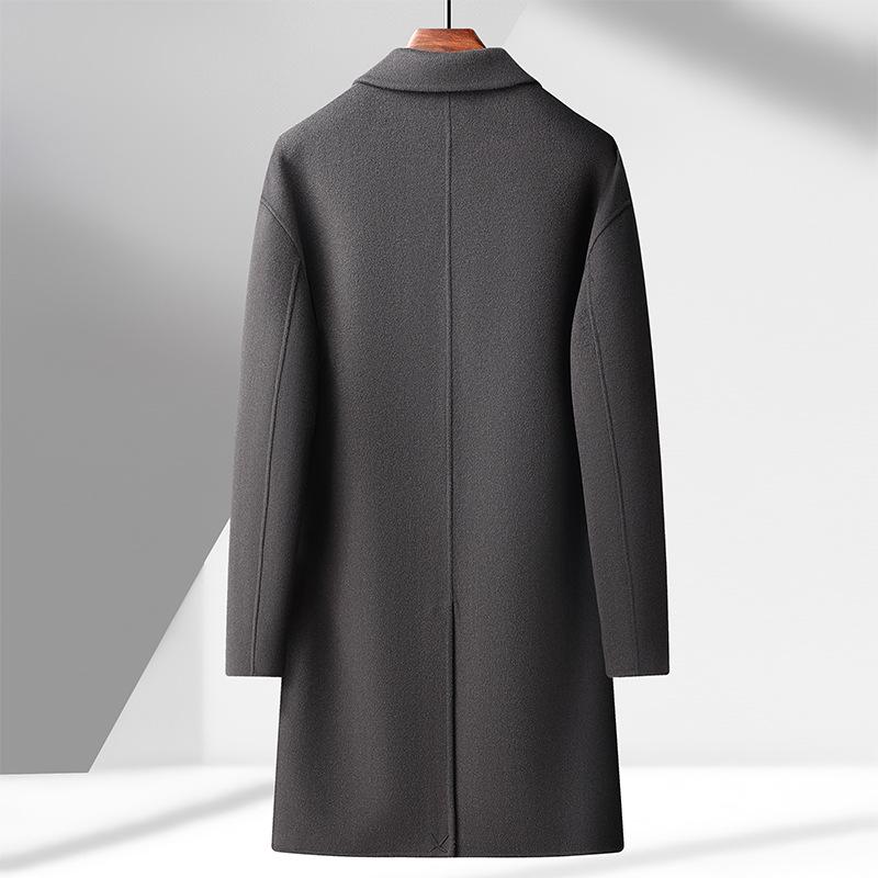 Autumn and Winter New Wool Double-sided Wool Coat Men's Long Hand-sewn Wool Wool Coat Jacket for Men