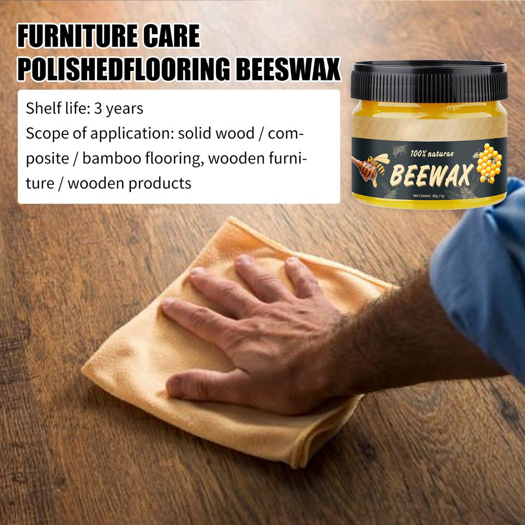 Dosenförmiger Holzmöbelreiniger Polierwachs Heim Möbelpflege Wasserdicht Polieren Bienenwachs Für Boden, Tisch, Stuhl, Schrank