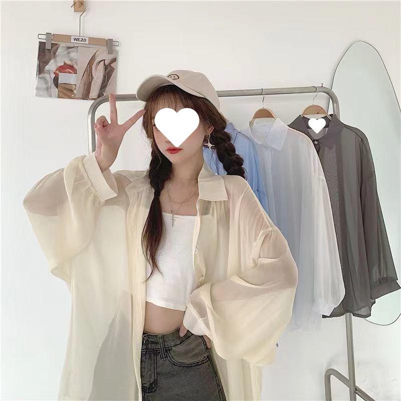 Sun Protection Clothing Thin Coat Women's New Summer Loose Breathable Ice Silk Chiffon Shirt
