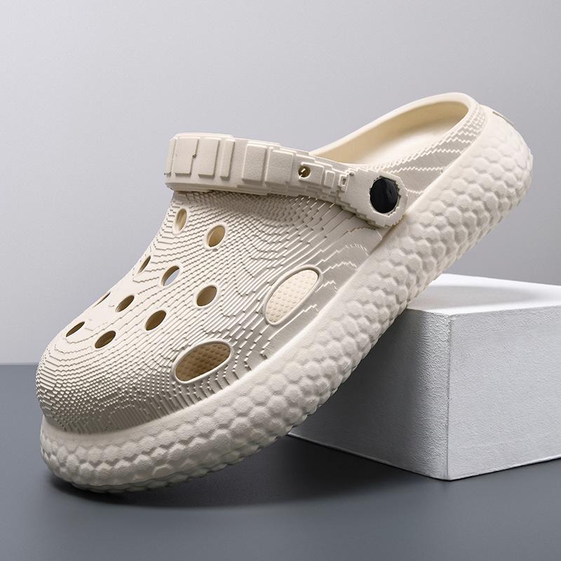 Summer outdoor bag head breathable hole shoes large size lightweight soft sole beach cool slippers garden shoes nurse shoes