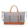 Fitness Bag, Canvas Striped Hand-held Travel Bag, Luggage Bag